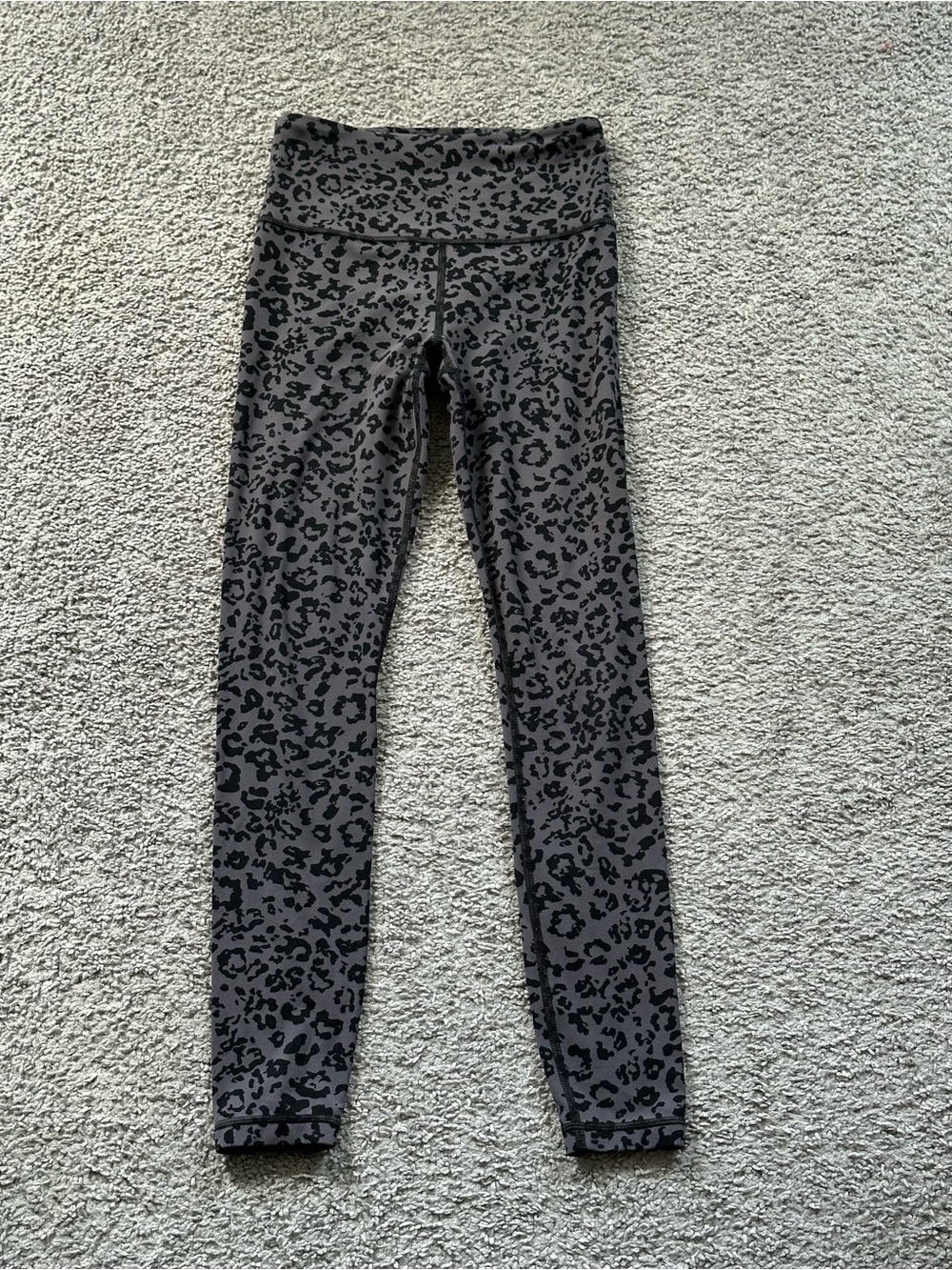 Athleta Gray Leopard Print High-Rise Leggings XS